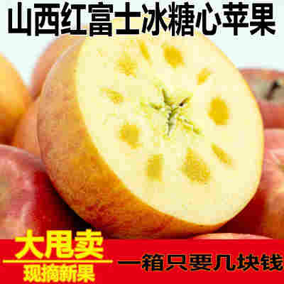 【现摘现发】山西冰糖心苹果红富士苹果水果丑苹果脆甜新鲜苹果