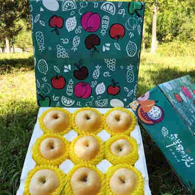 正宗烟台黄苹果4.5-5斤整箱新鲜现摘水果批发当季黄苹果量大从优