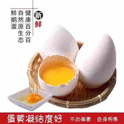 十二枚鲜鹅蛋_120-170g双黄纸箱泡沫装