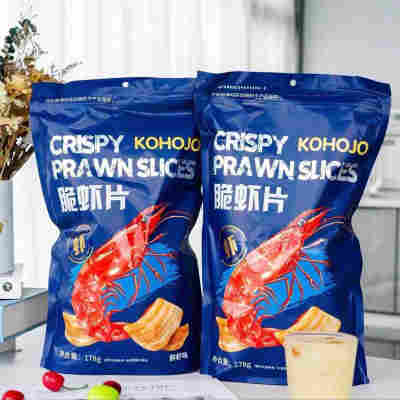 卡贺家kohojo脆虾片鲜虾片网红小零食休闲食品薯片178g包邮