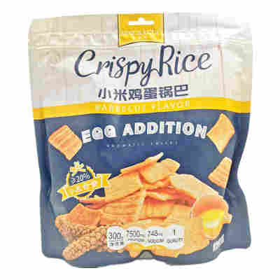 星芭脆小米鸡蛋锅巴300g多口味可选烤翅味五香海苔味网红休闲零食
