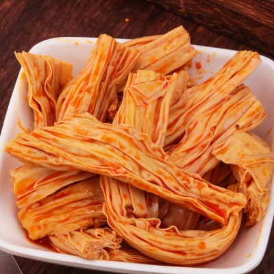 辣手工腐竹湖南特色开袋即食豆笋卤味豆皮小零食下酒小菜